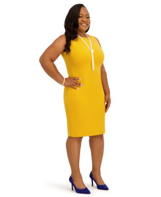 Women's Sleeveless Sheath Dress, Regular and Plus Size