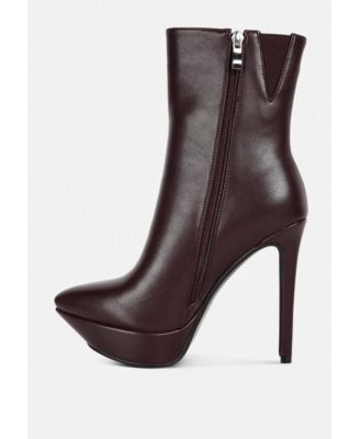 MAGNA Womens Platform Heel Ankle Boot