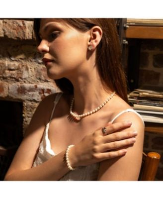 Enamel Daisy Stud Sterling Silver Earrings