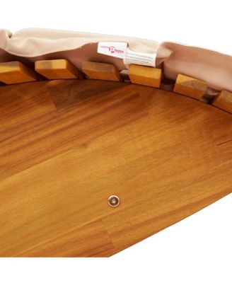 Solid Wood Acacia Rocking with Cushion Sun Lounger