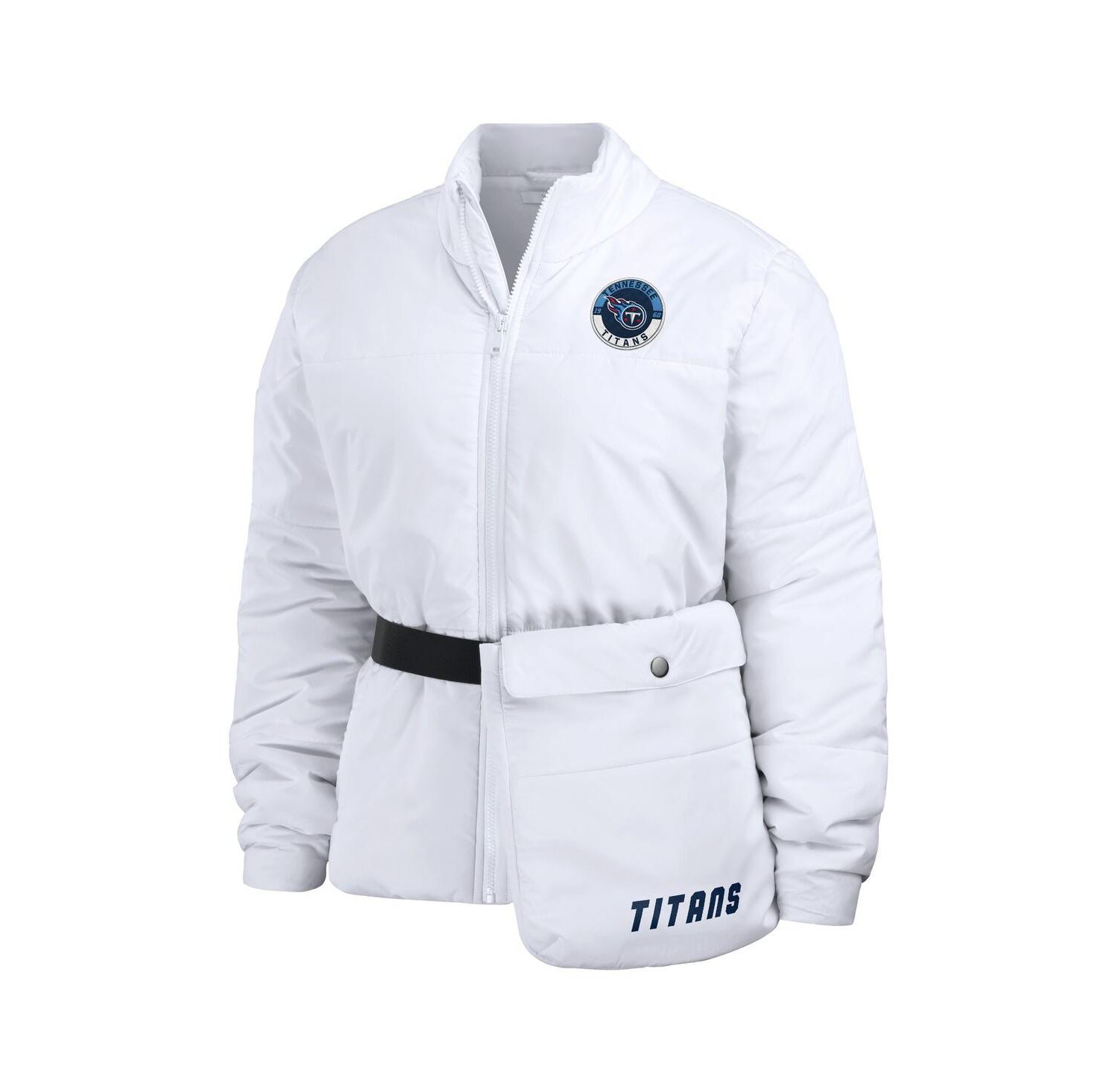 Women's White Tennessee Titans Packable Full-Zip Puffer Jacket