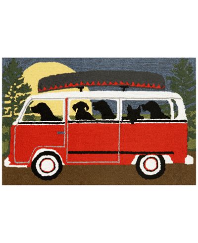 Liora Manne Front Porch Indoor/Outdoor Camping Trip Red Area Rug