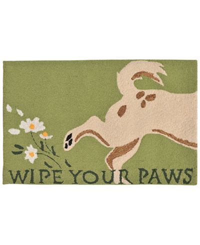 Liora Manne Front Porch Indoor/Outdoor Wipe Your Paws Green Area Rug