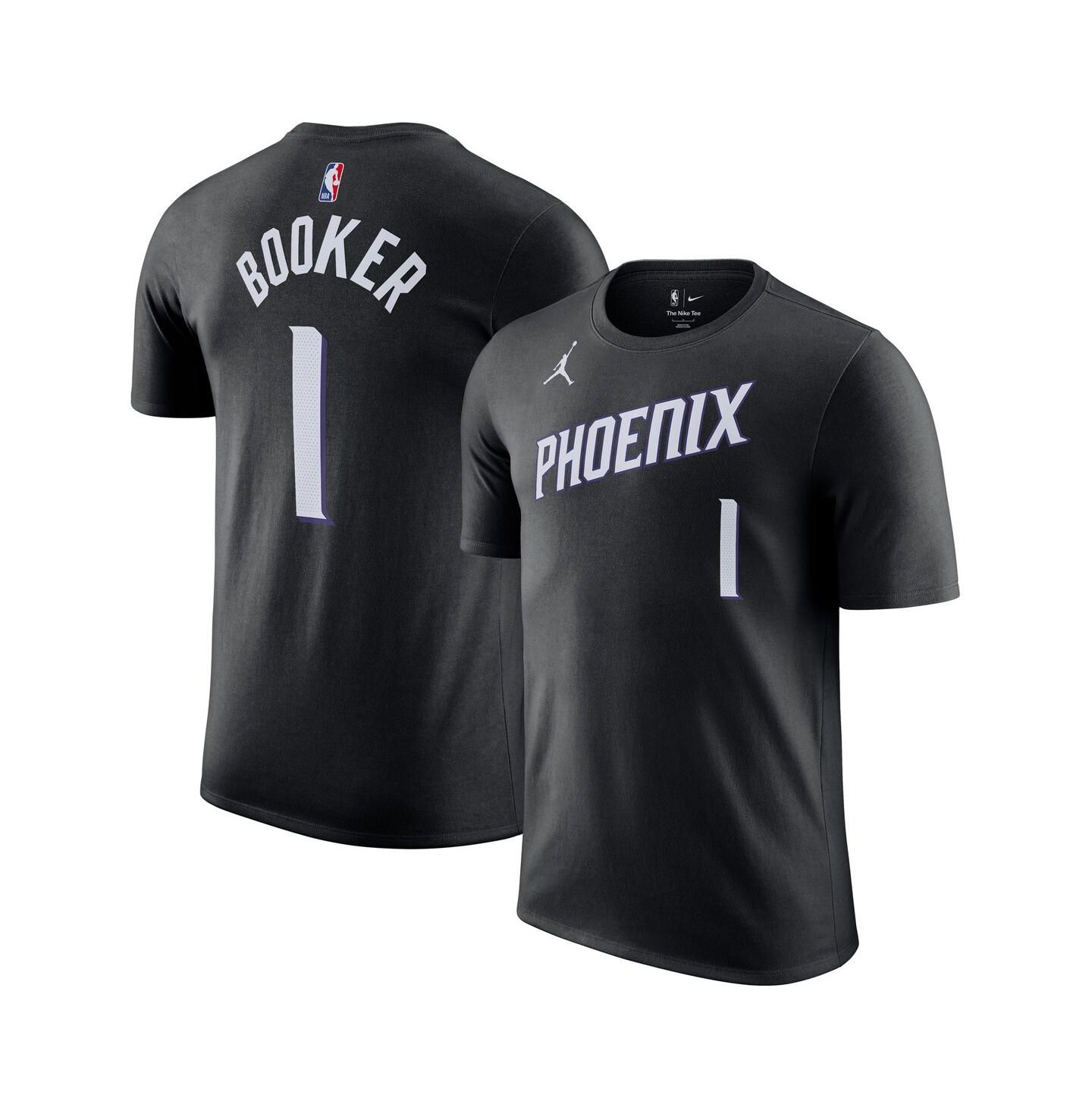 Футболка Jordan Devin Booker Black Phoenix Suns Name & Number - Statement Edition — фото 1