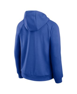 Men's Royal Duke Blue Devils 2025 Courtside Basketball Practice Raglan Dri-FIT Hoodie