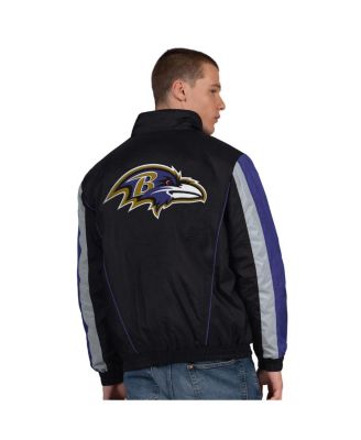 Men's Black Baltimore Ravens Thursday Night Gridiron Half-Zip Jacket