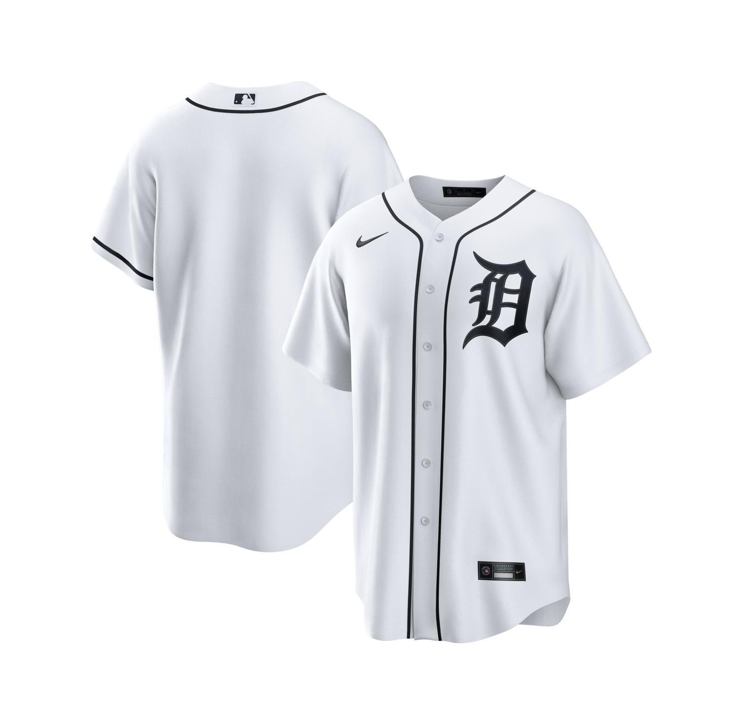 Men's White Detroit Tigers Home Replica Jersey