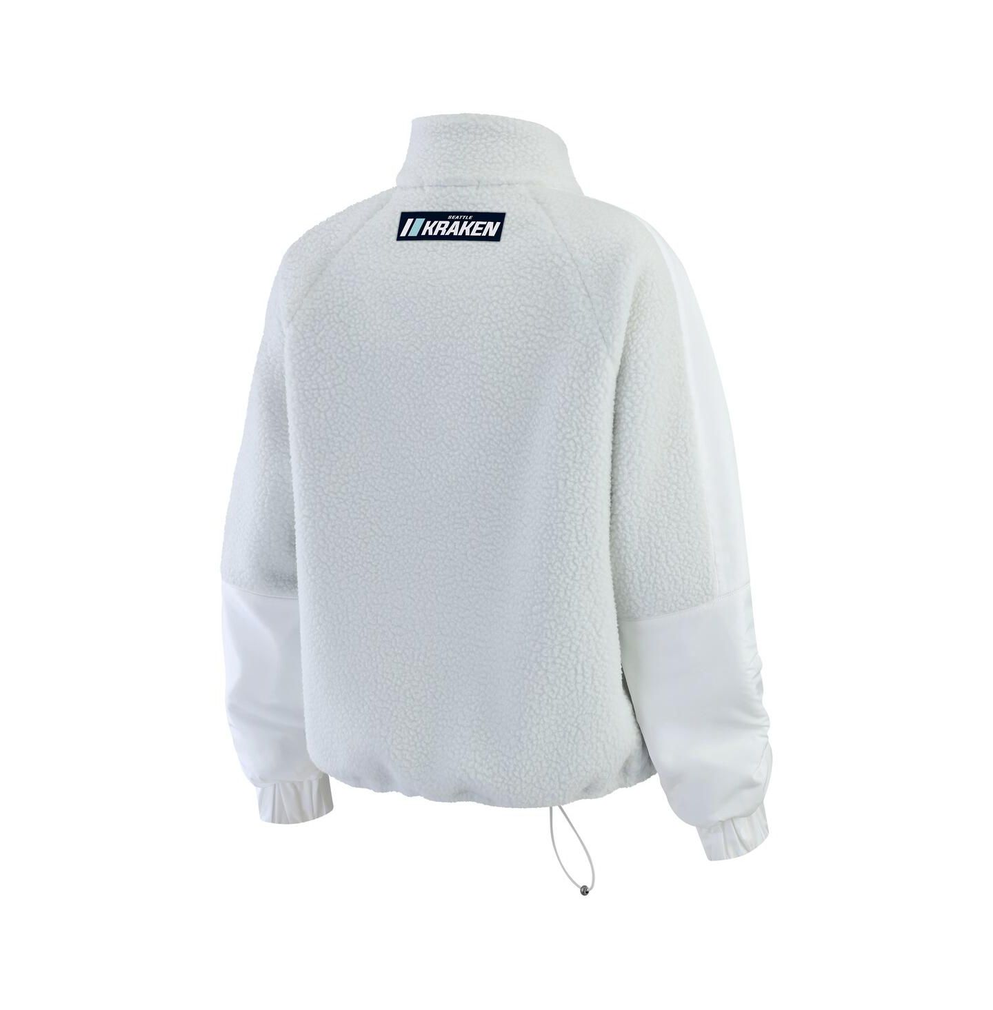Женская куртка WEAR by Erin Andrews Gray Seattle Kraken Polar Fleece Quarter-Zip — фото 2