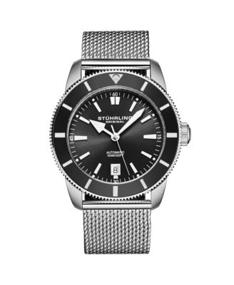 Mens Marinier 4079 Automatic 42 mm Dive Watch with Sunray Dial and Mesh Bracelet