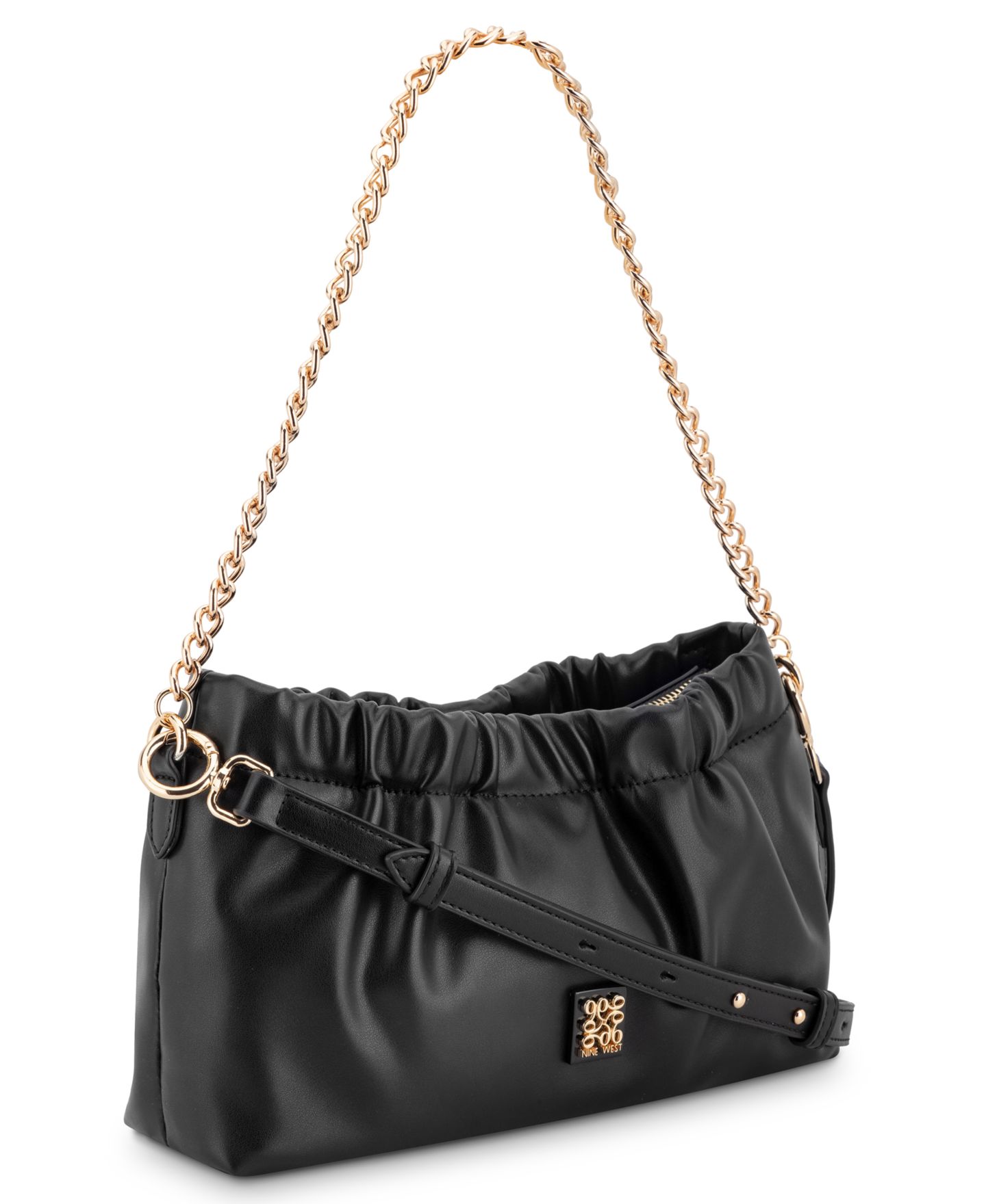 Женская сумка Nine West Flynn Convertible Small Shoulder, цвет: Чёрный — фото 3