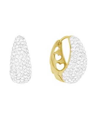 Crystal Hinged Hoop Earrings