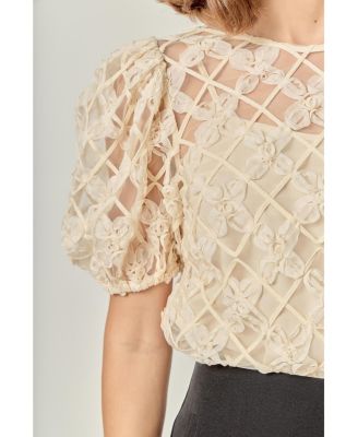 Women's Floral Texture Top