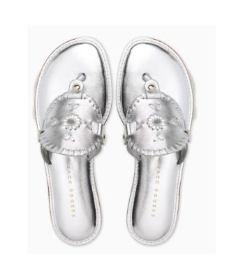 Collins Silver Metallic Nappa Leather Sandal