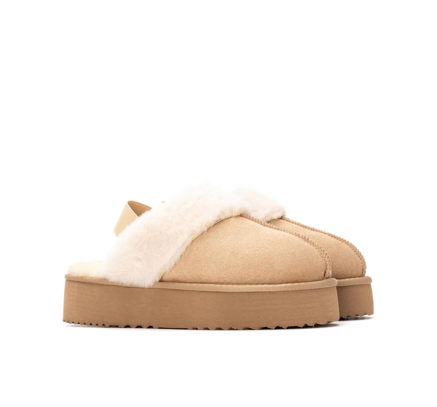 Женские сабо XTI Suede Casual Slingback, цвет: Бежевый — фото 5