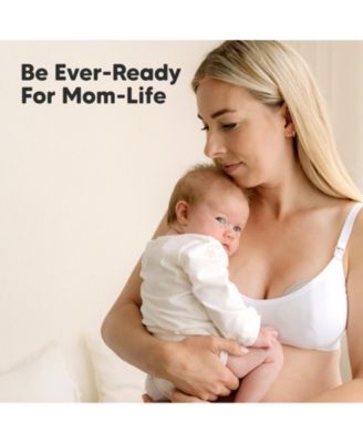 Maternity 14pk Organic Nursing Pads, Washable Breast Pads + Wash Bag, Reusable Nipple Pads