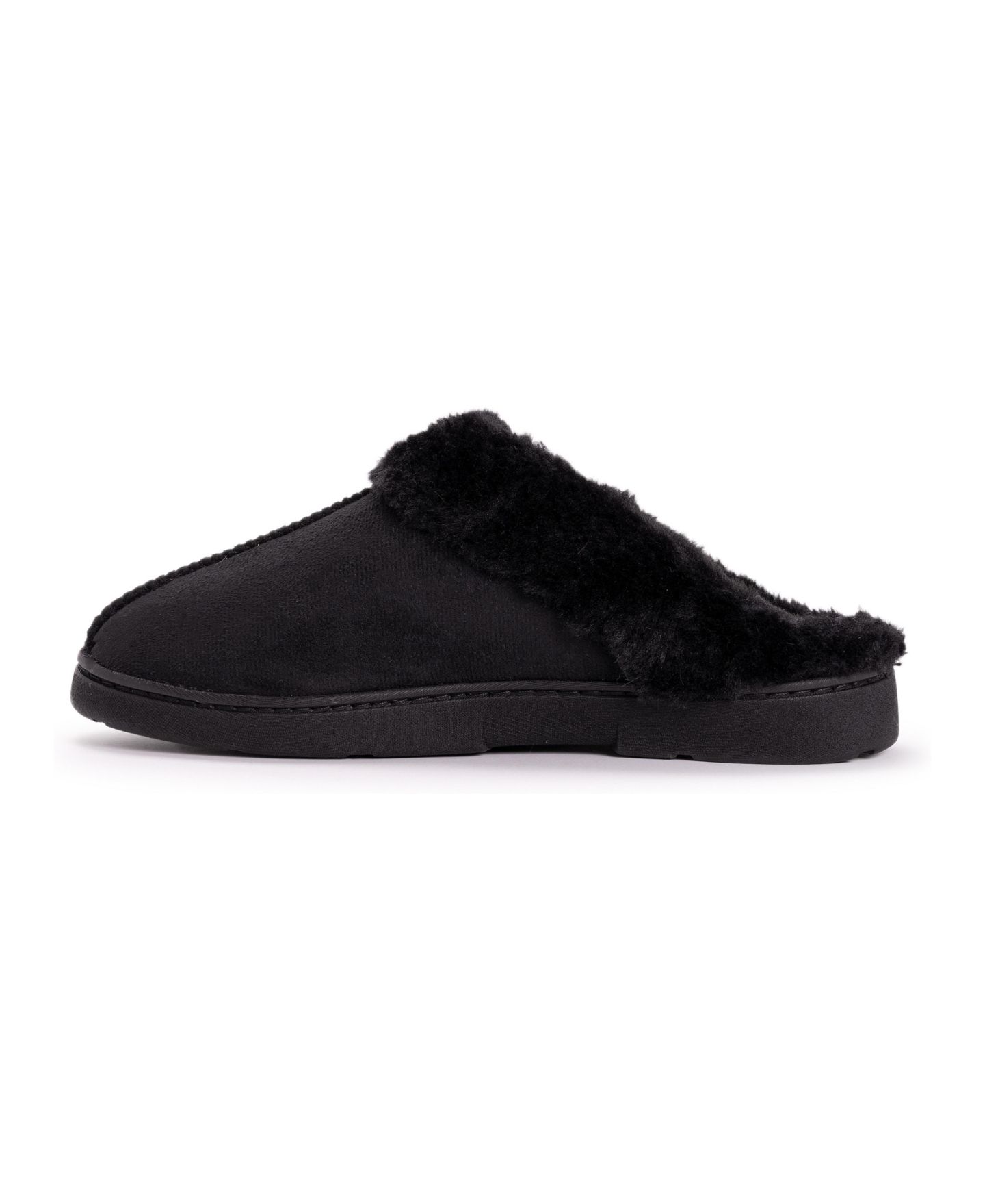 Женские тапочки MUK LUKS Faux Suede Clog Slippers, цвет: Чёрный — фото 2