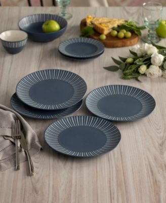 Set of 4 Colorwave Stripe Coupe Accent Plates