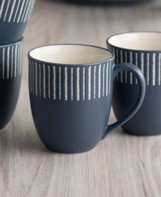 Set of 4 Colorwave Stripe Mugs