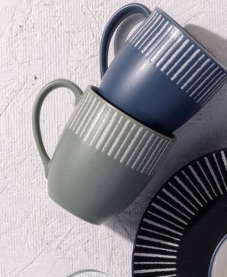 Set of 4 Colorwave Stripe Mugs