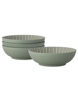 Set of 4 Colorwave Stripe Cereal Bowls