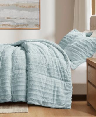 Duke Reversible Faux Fur 3-Pc. Comforter Set, Full/Queen