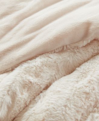 Madison Park Duke Reversible Faux Fur 3-Pc. Comforter Set, Full/Queen