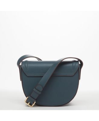 Small Leather Saddle Crossbody Bag
