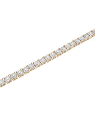 Diamond Tennis Bracelet (2 ct. t.w.) in 10k Yellow Gold Over Sterling Silver