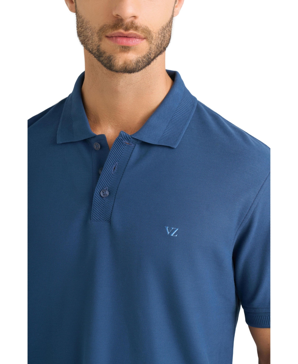 Velez Men's semi-fit polo shirt with jacquard detail