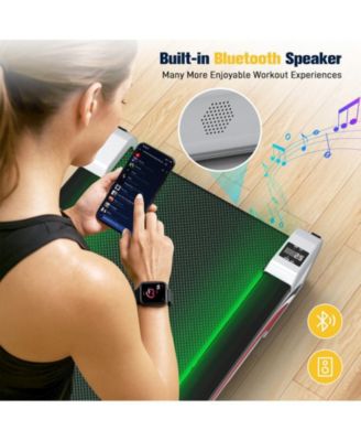 Walking Pad Under Desk Mini Treadmill with 6% Incline & Remote Control & LED Display & Lights, 265 Lbs Capacity