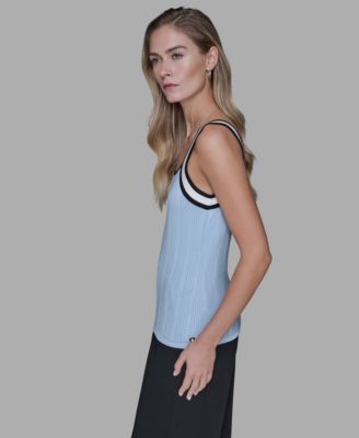 Women's Contrast Sleeveless Tank Top