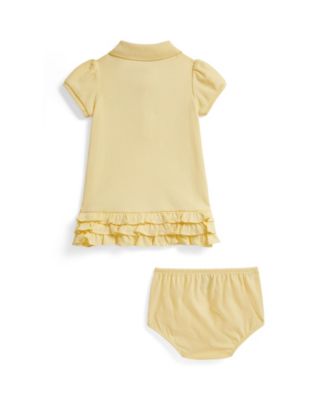 Baby Girls' Ruffled Polo Dress and Bloomer, 2-Piece Set