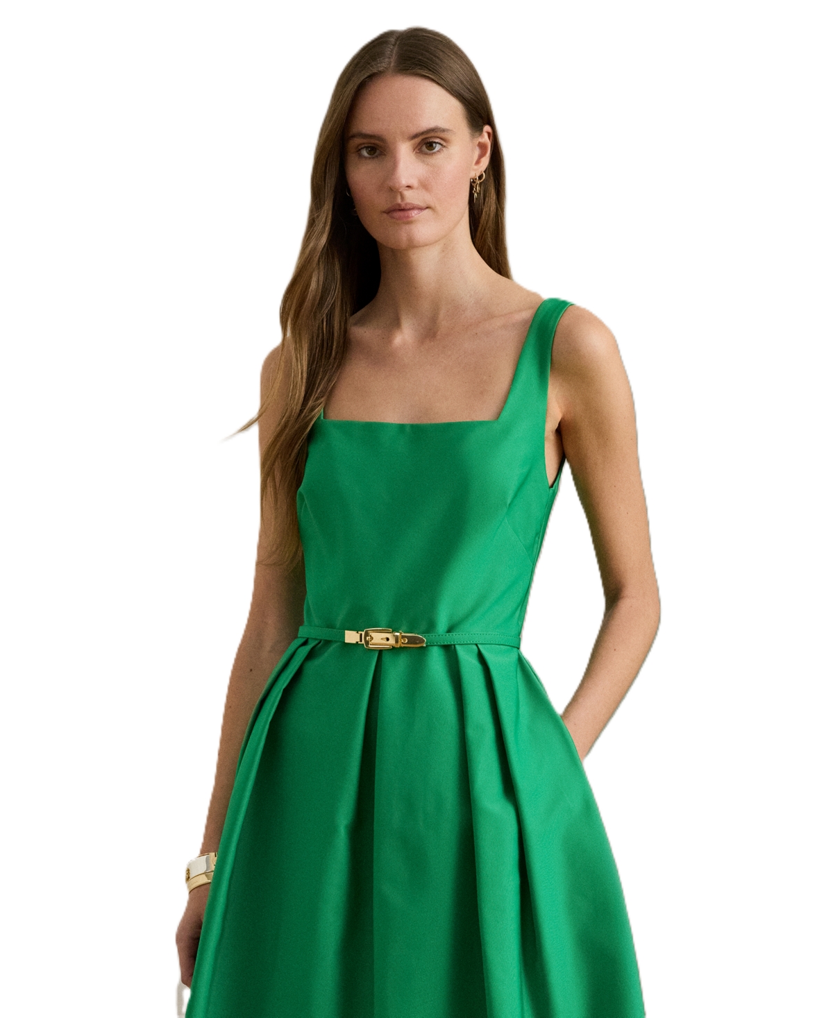 Lauren Ralph Lauren Women's Belted Faille Cocktail Dress