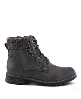 Women s Jadelyn Hiker-Inspired Lace-Up Boots with Sweater Collar and Zipper