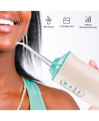 Complete Oral Care & Hygiene Bundle: Ultrasonic Cleaner Pod, Rechargeable Oral Irrigator, & USB Sonic Toothbrush