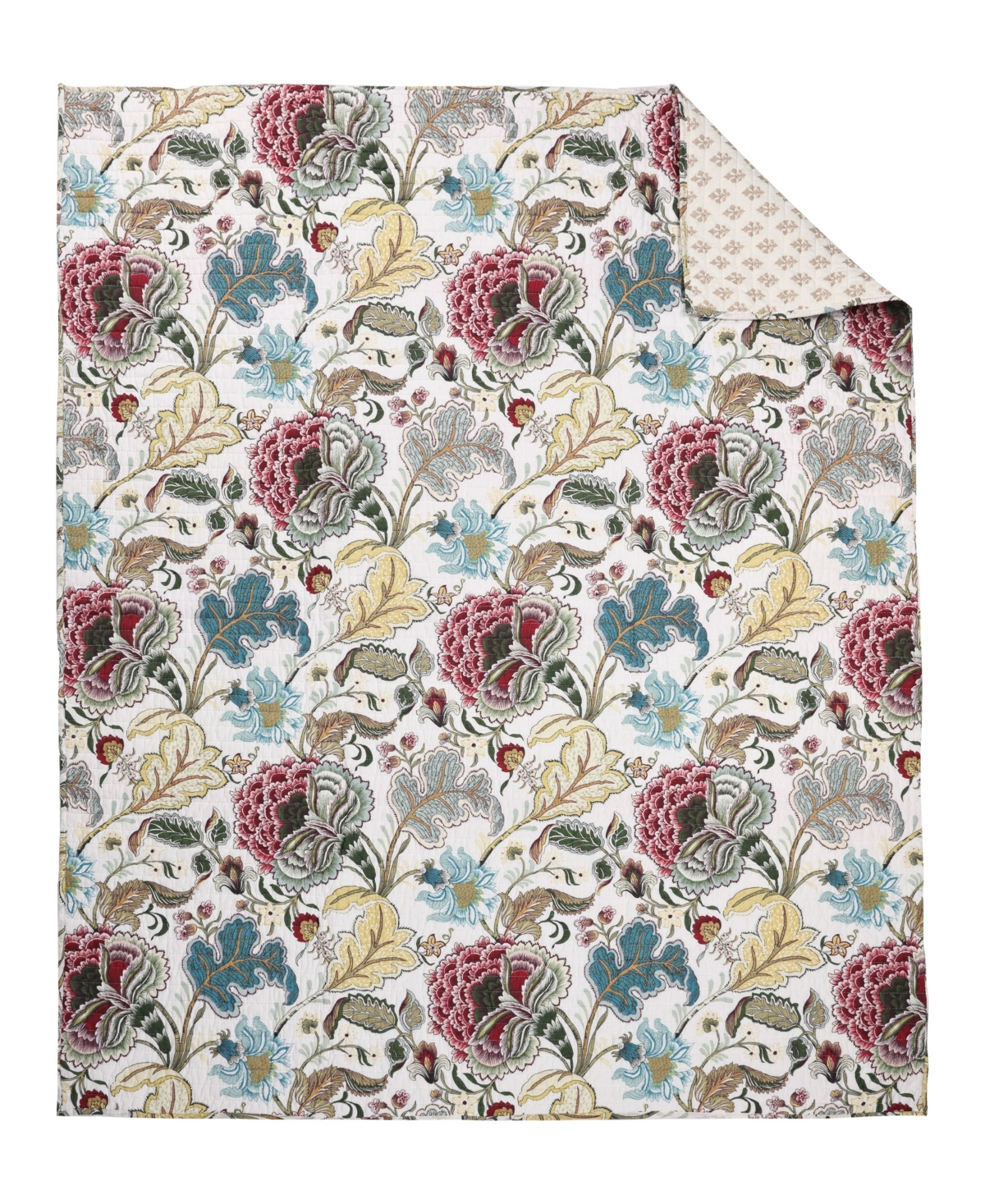 Levtex Angelica Spring Jacobean Floral Quilted Throw, 50" x 60"