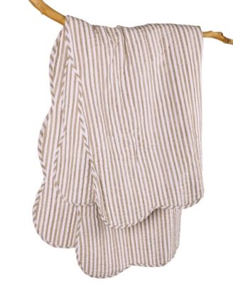 Martha Stripe Reversible Quilted Throw, 50" x 60"