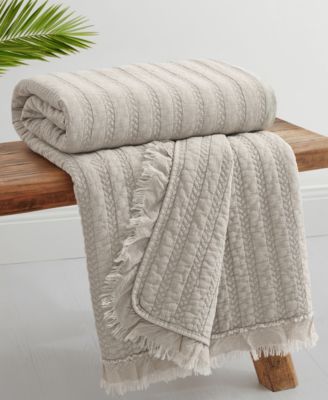 Wilhemina Stone Washed Quilted Throw, 50" x 60"