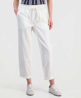 Women's Solid Cuffed Pull-On Pants
