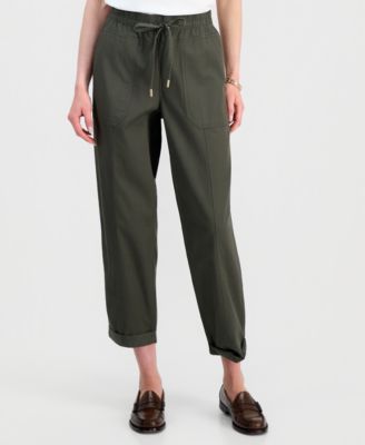 Jeans Women's Solid Cuffed Pull-On Pants