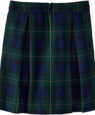 Big Girls School Uniform Plaid Skort Top of Knee