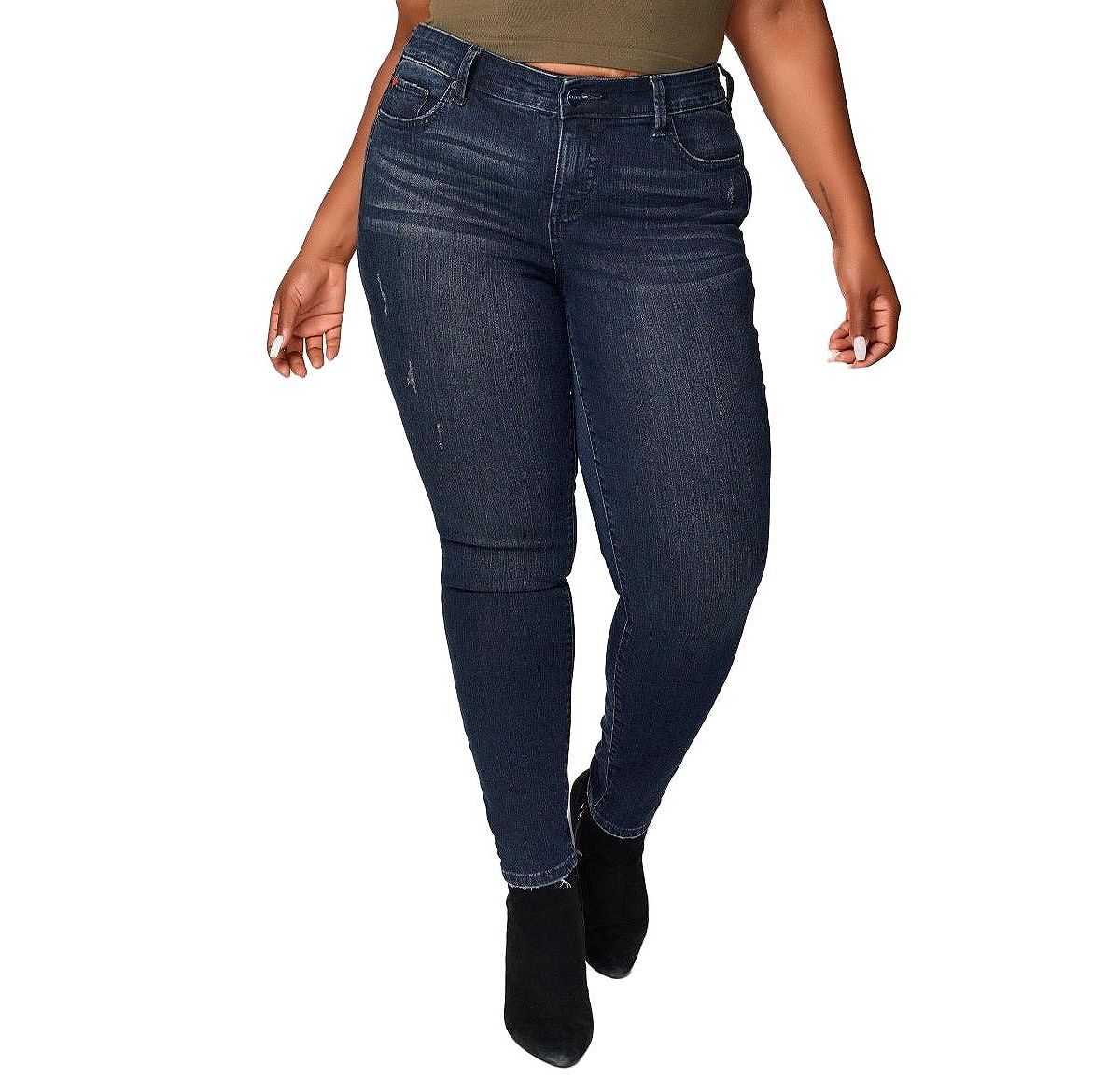 SLINK Jeans Women's Denim Mid Rise Skinny Jeans view 1 — MAYCSS fashion products