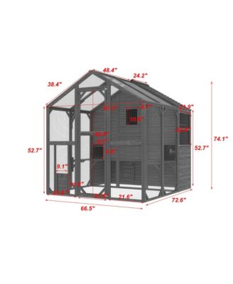 Large Cat Run Cat House, Cage Large Catio Kitty Enclosures, Walk in Cat Condo Playpen -Super Large