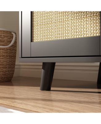 1 PC Wooden Cat Box Enclosure With Lock Sisal Door, Cat Washroom，Storage for Living Room