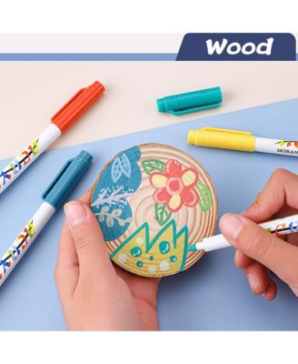 12 Colors Soft-Tip Acrylic Markers, Painting Pens, Graffiti Tool for Stone, Mobile Phone Case, Shoe and Glass