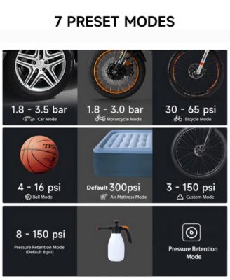 5-in-1 Portable Jump Starter with Air Compressor, 10000mAh Car Battery Booster