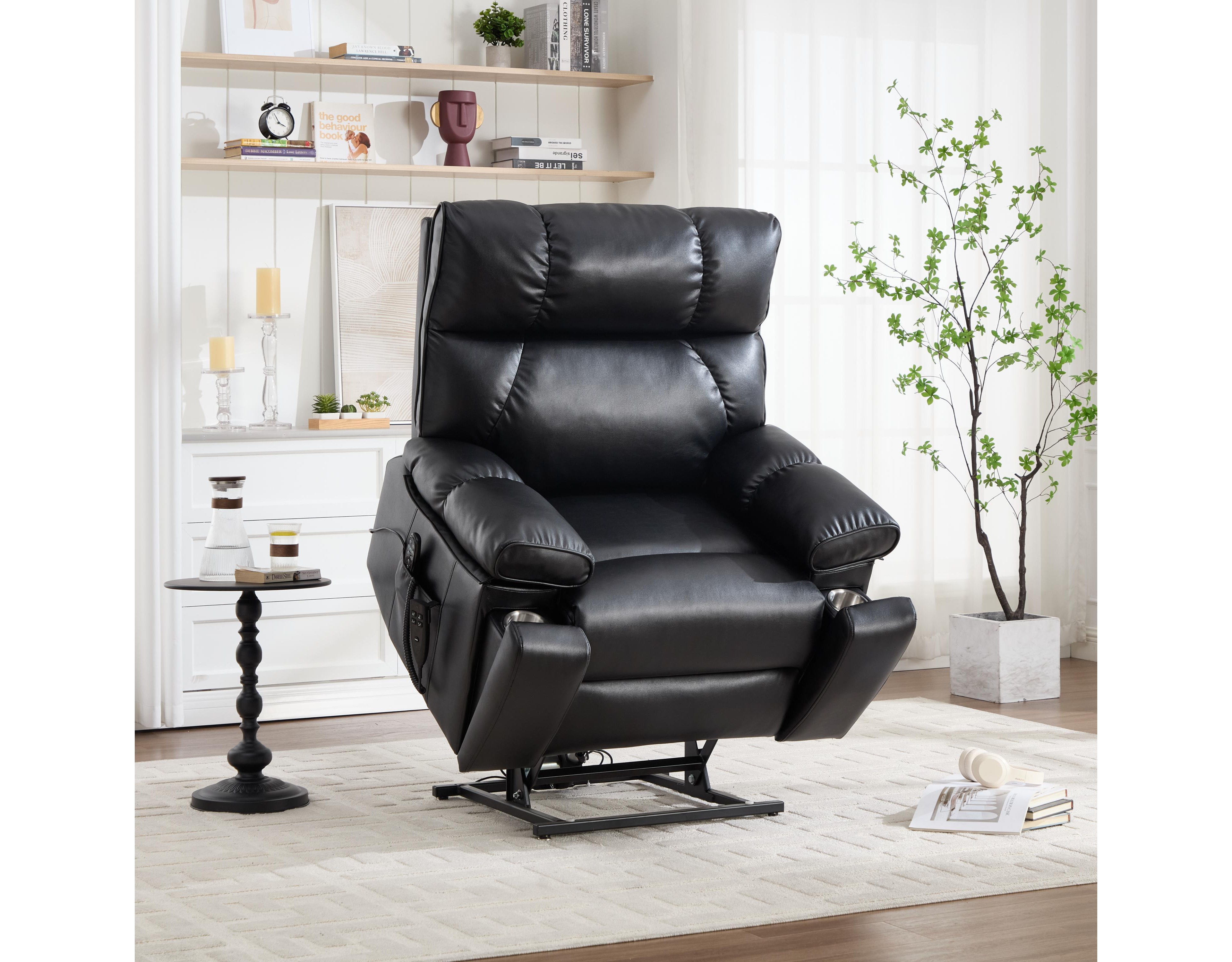 Boyel Living Massage Dual Motor Infinite Position Recliners Electric Lift Chair with Cup Holders and Power-Remote
