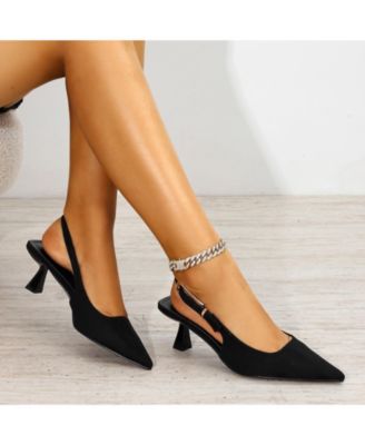Women's Cassandra Faux Suede Kitten Heels