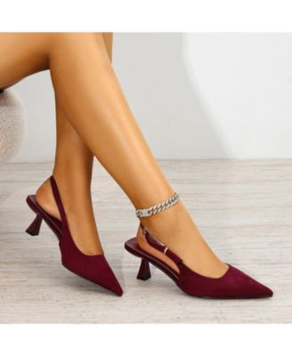 Women's Cassandra Faux Suede Kitten Heels