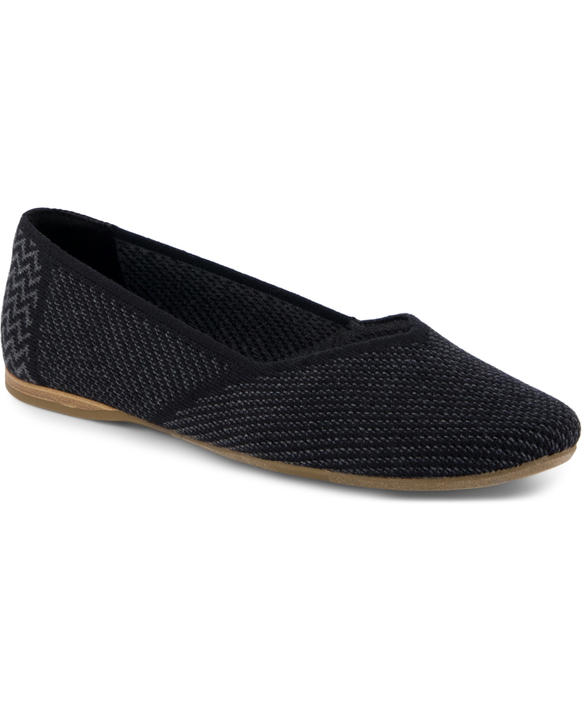 Toms Women's Gemma Ballet Flats - Black Engineered Knit